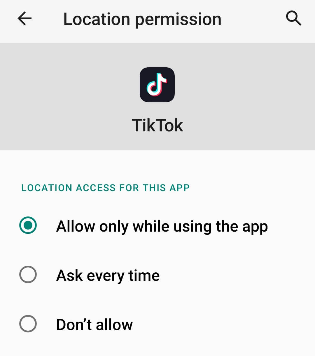 TikTok location