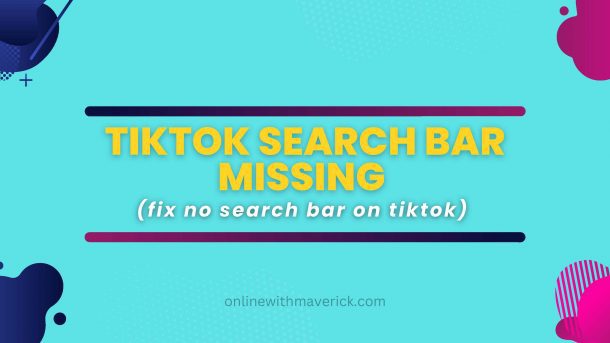 Tiktok search bar missing (fix no search bar on tiktok)