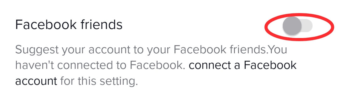 suggest your account to Facebook friends