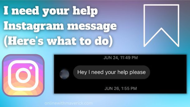 I need your help Instagram message
