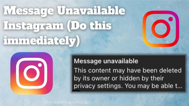 Message Unavailable Instagram