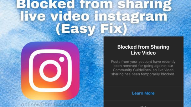 Blocked from sharing live video instagram