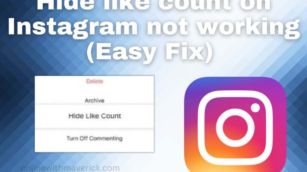Hide like count on Instagram not working