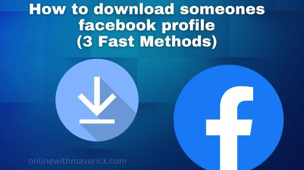 how to download someones facebook profile